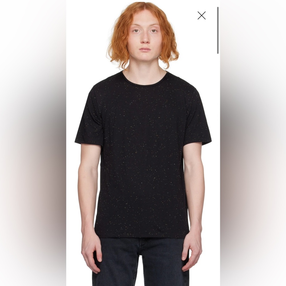 RAG & BONE black Speckled T-Shirt size large